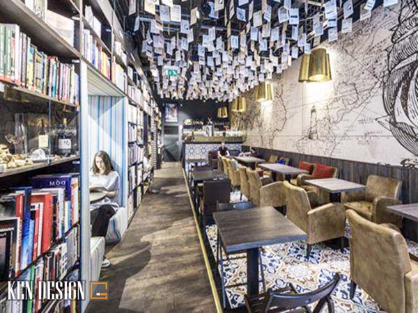 thiết kế không gian quán cafe ấn tượng